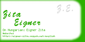 zita eigner business card